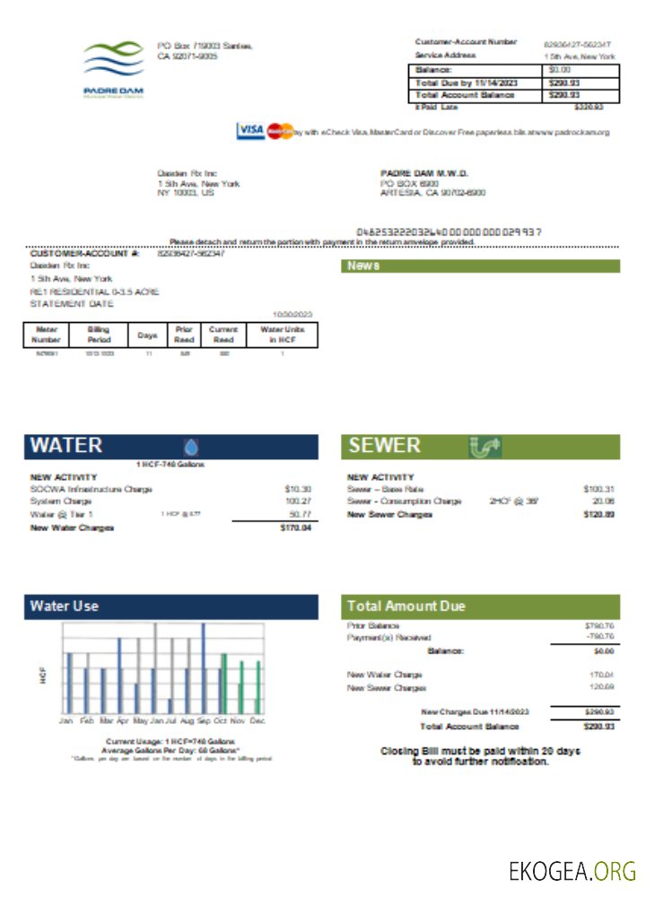 Projet de loi sur les services publics du district municipal des eaux de Padre Dam, SCR